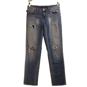Rock & Republic indee jeans womens size 2 blue distressed denim stretch
